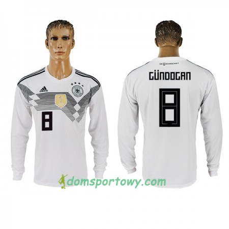 Koszulka Niemcy Gundogan 8 Domowe Koszulki Piłkarskie Mistrzostwa Świata 2018 Długi Rękaw